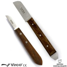 PLASTER & ALGINATE WAX CUTTER Mixage Spatule Petit & Grand Dentaire Bois Poignée