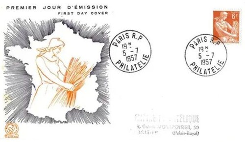 France 1958 enveloppe 1er - , jour