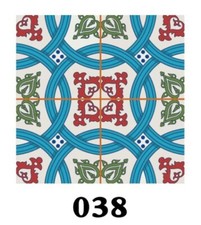 5 STICKERS AUTOCOLLANT MOSAIQUE CARREAU CARRELAGE ANCIEN MUR SOL 12x12cm 7