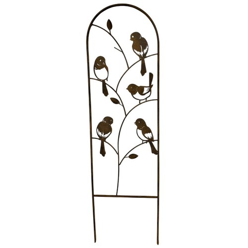 Treillage oiseaux fer - , marron