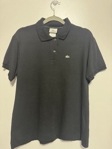 Polo lacoste noire - noire, femme