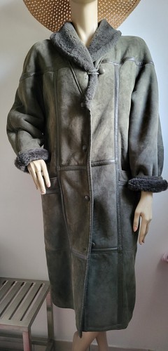 Manteau peau retournee daim - peau,
