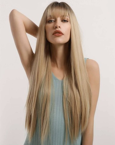 Perruque longue femme blond - femme,