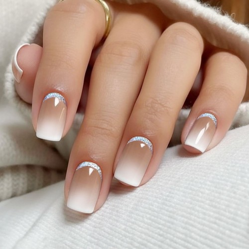 Blanc pailleté stickers - blanc,