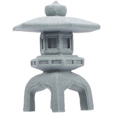  Statue miniature de pagode en pierre, lanterne chinoise en pierre de style zen,