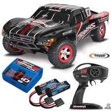 Traxxas Slash 1/16 4x4 Noir Rtr + 4A Chargeur + 2 x 2200 Lipo Akku Jeu Combo