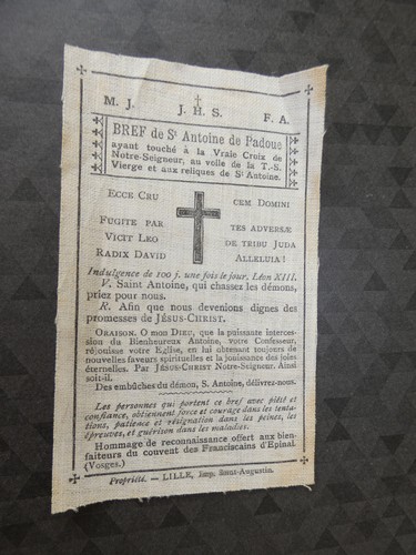 Image pieuse imprimée sur