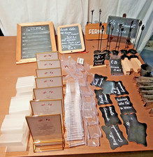 Lot signalétique restaurant / traiteur/ mariage - porte-menu plexiglas, cadres