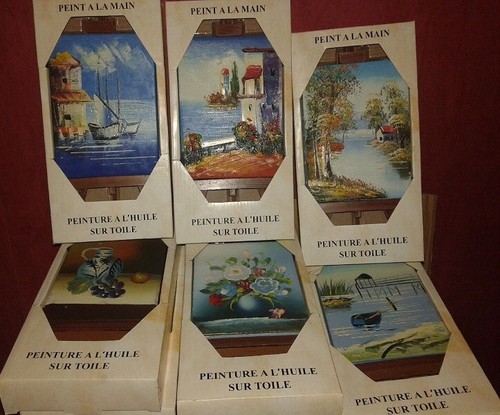 Lot tableau peinture a l - tableau,