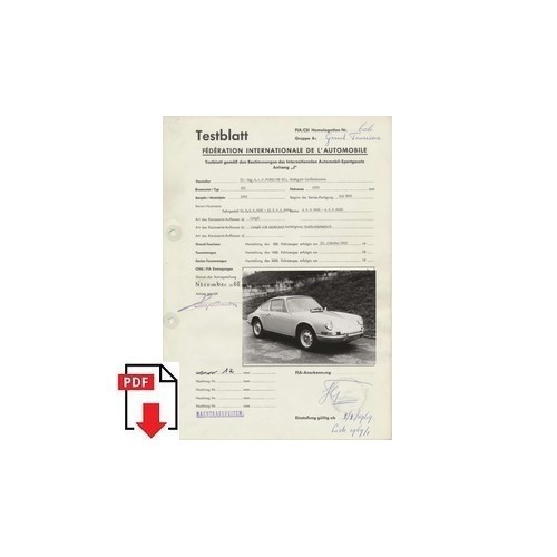 1969 porsche 912 testblatt - 912,