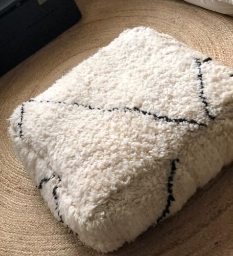 Pouf marocain laine artisanal - marocain,