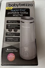 Baby Brezza SuperFast Portable Bottle Warmer Gray 9 oz Formula Breastmilk New