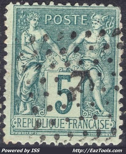 France type sage vert - 5c, n°
