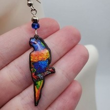 Parot bird‎ tropical earrings dangle