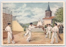 Art Card, Traveling Basque Country, Chistera Ball Players, C Homualk, 6 x 4