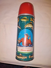 Vintage Aladdin Angler Hot & Cold #51 Fishing Vacuum Bottle Thermos