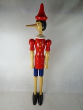 old LARGE PINOCCHIO wooden articulated mannequin old toy old wood toy