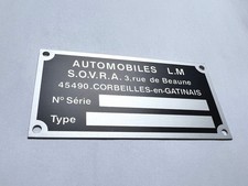 Plaque constructeur BUGGY LM