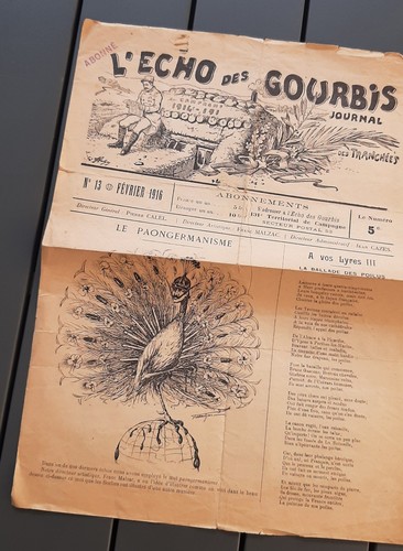 Ww1 rare journal tranchée - ww1, de