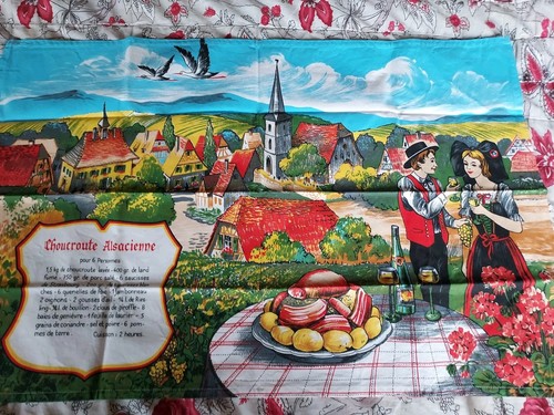Ancien torchon choucroute - torchon,