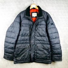 Camel Active Veste Matelassée Homme 54 Gris Doublée Orange Multi Poches Eclair