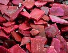 Lot brut de dalles de pierres précieuses rubis rouges naturelles africaines 5...