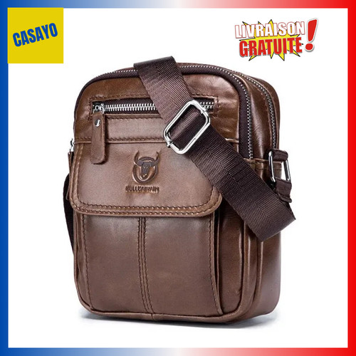 Sacoche cuir véritable - en,