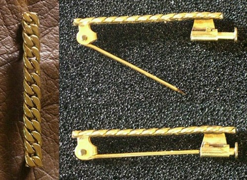 Broche ancienne gourmette - broche,