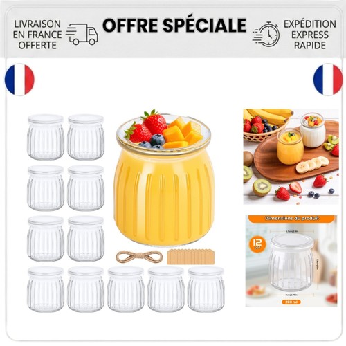 Pots verre 200 - pots, avec