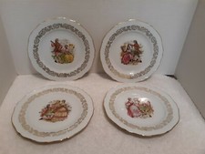 Limoges Porcelaine de Salagne Lave Vaisselle 4 Dessert Plates