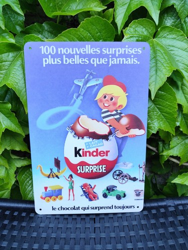 Plaque métal kinder - , surprises