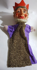 Ancienne Marionnette a main vintage  le Roi  / théâtre GUIGNOL