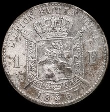 1 Franc Belges 1867 Leopold II