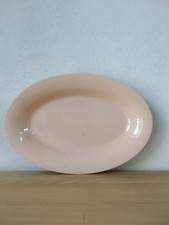 Plat ovale  LONGWY France Rose