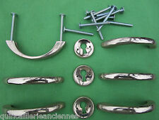 6 poignées 3 entrées chromé récent tiroirs cuisine classeur bureau largeur 8 cm 