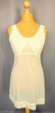 Vintage 70'S Pastel Lace Combination Nightie Size M FR40 US8 UK12 EU38