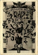 Old postcard AK Tree of the Belgian Dynasty BELGIAN ROYALTY (852185)