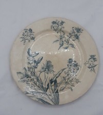 Ancienne Assiette Polychrome Terre De Fer Boch Freres Keramis Modele petunia