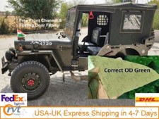 Dessus en toile complète pour JEEP WILLYS MB GPW Hotkiss OD vert/marron/noir