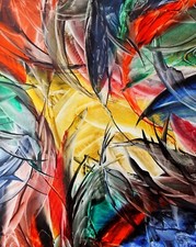 PRINT painting modern painting on aluminum Dibond encaustic art size 20*30 cm