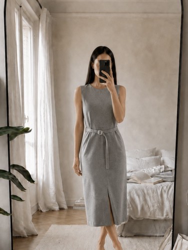 Robe chic grise mango - grise,