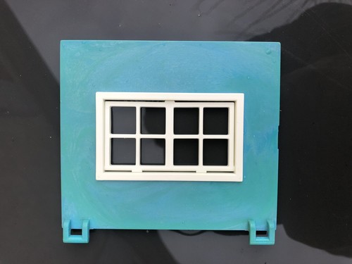 Porte arrière bleue - porte, maison