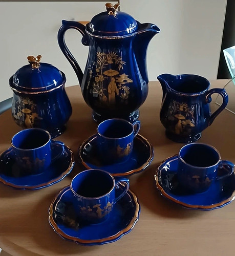 Service café bleu - service,