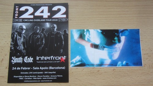 Front 242 concert ticket stub - front,