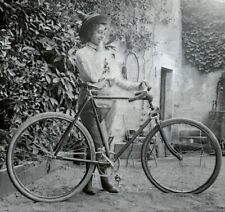 Rare early 20th century photo on glass plate bicycle old brand Dexter Lyon 2