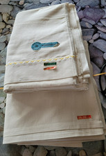 ANTIQUE LINEN 2 LARGE ECRU SHEETS COTTON OR LINEN?? 220 X 290 CM AND 220 X 310 CM