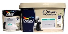 Lot Peinture DULUX VALENTINE "Gris Angora" 2,5L + 0,5L