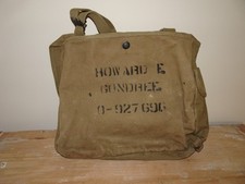 Musette M36 nominative avec matricule d'officier US de la 2e guerre datée 1942
