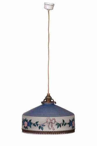 Lustre suspension verre bleu - suspension,