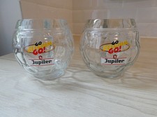 Lot de 2 Chopes verres Bistrot Bière JUPILER Football GO Belgium
